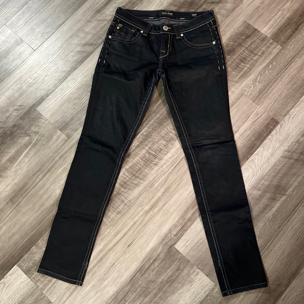 Mek Mens Denim Harbin Cigarette Dark Wash Jeans / Size W27/32L